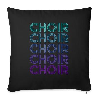 Choir Retro - Sofa pillowcase 17,3'' x 17,3'' (45 x 45 cm) - black - Front