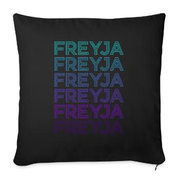 Freyja Goddess Wicca Pagan Retro - Sofa pillowcase 17,3'' x 17,3'' (45 x 45 cm) - black - Front