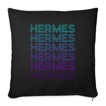 Hermes God of Speed Greek Mythol - Sofa pillowcase 17,3'' x 17,3'' (45 x 45 cm) - black - Front