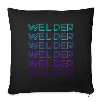 Soudage soudeur Soudage Retro - Housse de coussin décorative 45 x 45 cm - noir - Devant