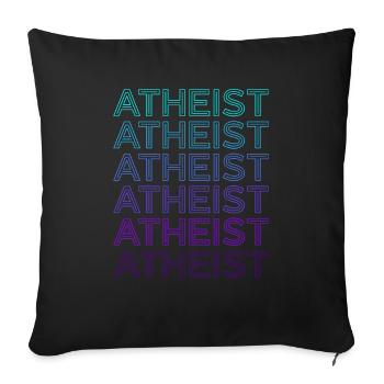 Atheist Retro - Sofa pillowcase 17,3'' x 17,3'' (45 x 45 cm) - black - Front