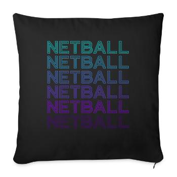 Netball Retro - Sofakissenbezug 45 x 45 cm - Schwarz - Vorne