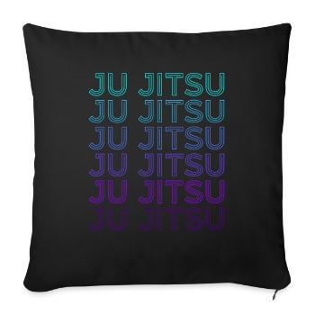 Ju Jitsu BJJ Rétro - Housse de coussin décorative 45 x 45 cm - noir - Devant