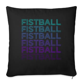 Faustball Retro - Sofakissenbezug 45 x 45 cm - Schwarz - Vorne