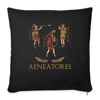 Römische Musiker in der Legion - Aeneatores - Sofakissenbezug 45 x 45 cm - Schwarz - Vorne