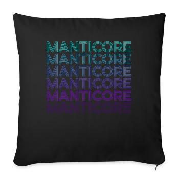 Mantikor Persische Folklore Griechisch Retro - Sofakissenbezug 45 x 45 cm - Schwarz - Vorne