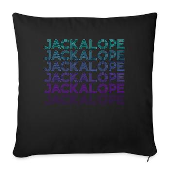 Schakalope Rabbit Cryptozoology Retro - Sofa pillowcase 17,3'' x 17,3'' (45 x 45 cm) - black - Front