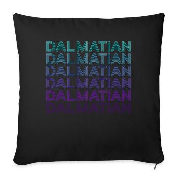 Rétro dalmate - Housse de coussin décorative 45 x 45 cm - noir - Devant
