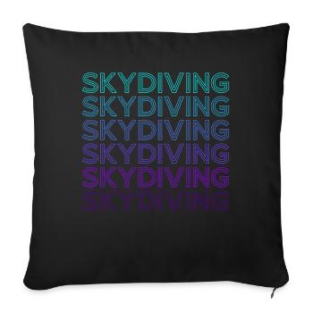 Parachutistes parachutistes parachutistes parachute - Housse de coussin décorative 45 x 45 cm - noir - Devant