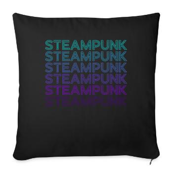 Steampunk Retro - Sofa pillowcase 17,3'' x 17,3'' (45 x 45 cm) - black - Front