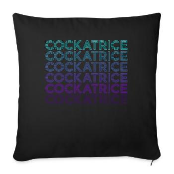 Récif corallien Rétro - Housse de coussin décorative 45 x 45 cm - noir - Devant