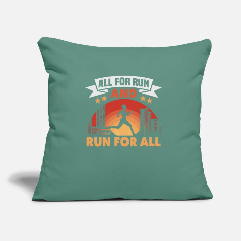 Running Marathon Runner Running Housse de coussin décorative 45 x 45 cm