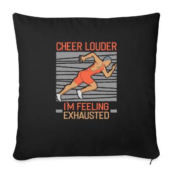 Running Marathon Runner Running - Sofa pillowcase 17,3'' x 17,3'' (45 x 45 cm) - black - Front