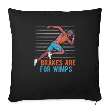 Running Marathon Runner Running - Sofa pillowcase 17,3'' x 17,3'' (45 x 45 cm) - black - Front
