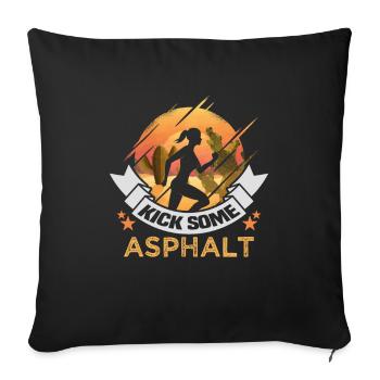 Running Marathon Runner Running - Sofa pillowcase 17,3'' x 17,3'' (45 x 45 cm) - black - Front