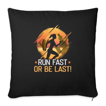 Running Marathon Runner Running - Sofa pillowcase 17,3'' x 17,3'' (45 x 45 cm) - black - Front