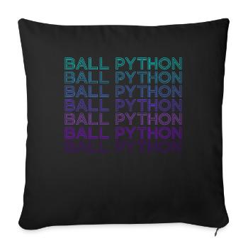 Ball Python Snake Retro - Sofa pillowcase 17,3'' x 17,3'' (45 x 45 cm) - black - Front
