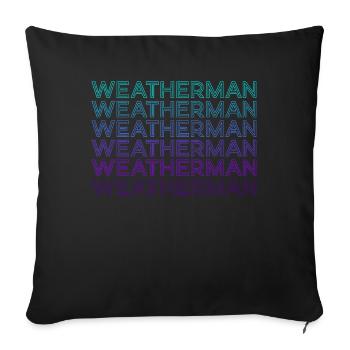 Weather Frog Meteorology Meteorologist Retro - Sofa pillowcase 17,3'' x 17,3'' (45 x 45 cm) - black - Front