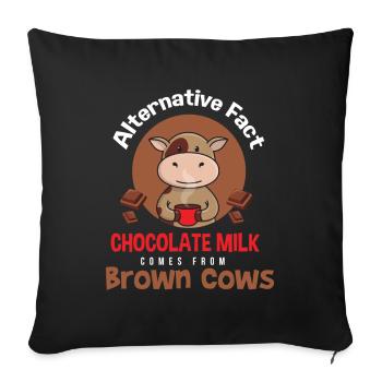 Chocolate Milk Brown Cows Schokolade - Sofakissenbezug 45 x 45 cm - Schwarz - Vorne