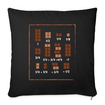 Schoko Mathe Mathematik Mathe Schokolade - Sofakissenbezug 45 x 45 cm - Schwarz - Vorne