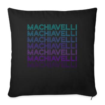 Machiavel Machiaveli le Prince Retro - Housse de coussin décorative 45 x 45 cm - noir - Devant