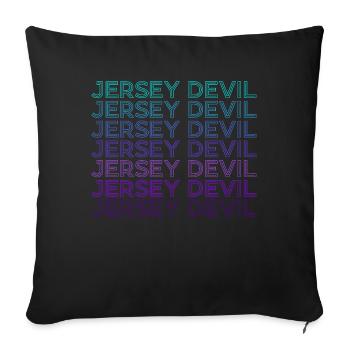 Jersey Devil Cryptozoology Retro - Sofa pillowcase 17,3'' x 17,3'' (45 x 45 cm) - black - Front