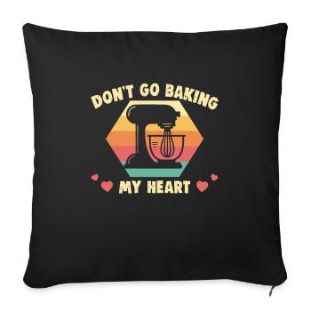 Baking cookies and cakes Baker or hobby baker - Sofa pillowcase 17,3'' x 17,3'' (45 x 45 cm) - black - Front