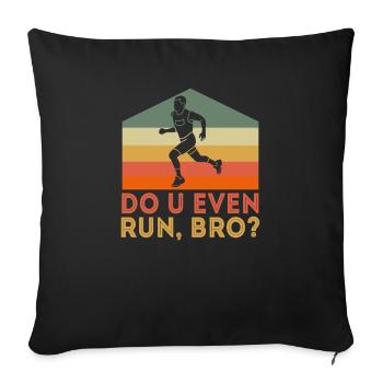 Running Marathon Runner Running - Sofa pillowcase 17,3'' x 17,3'' (45 x 45 cm) - black - Front