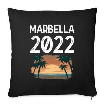 Marbella 2022 - Sofakissenbezug 45 x 45 cm - Schwarz - Vorne