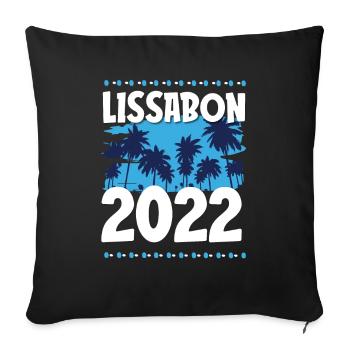 Lisbon 2022 - Sofa pillowcase 17,3'' x 17,3'' (45 x 45 cm) - black - Front