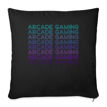 Arcade Games Gamer Classic Video Retro Retro - Sofa pillowcase 17,3'' x 17,3'' (45 x 45 cm) - black - Front