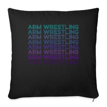 Arm Press Arm Pusher Retro - Sofa pillowcase 17,3'' x 17,3'' (45 x 45 cm) - black - Front