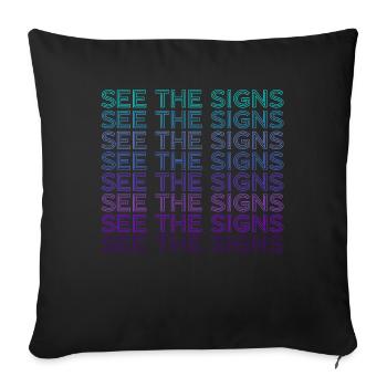 Gebärdensprache Gehörlosenlehrer Dolmetscher Retro - Sofakissenbezug 45 x 45 cm - Schwarz - Vorne
