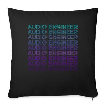 Ingénieur du son Ingénieur du son Retro - Housse de coussin décorative 45 x 45 cm - noir - Devant