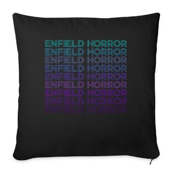 Enfield Horror Cryptozoology Retro - Sofa pillowcase 17,3'' x 17,3'' (45 x 45 cm) - black - Front