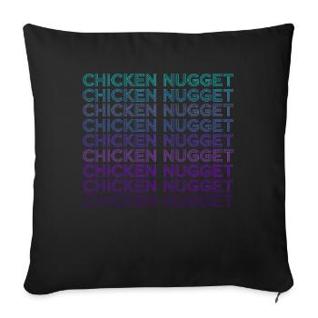 Chicken Nugget Retro - Sofa pillowcase 17,3'' x 17,3'' (45 x 45 cm) - black - Front