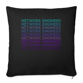 Network Technician Retro - Sofa pillowcase 17,3'' x 17,3'' (45 x 45 cm) - black - Front