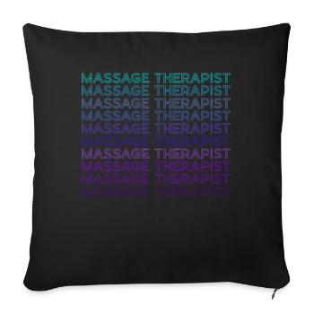 Massothérapeute Retro - Housse de coussin décorative 45 x 45 cm - noir - Devant