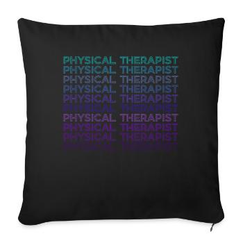 Physiotherapeutin Physiotherapie Retro - Sofakissenbezug 45 x 45 cm - Schwarz - Vorne