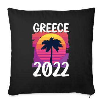 Greece 2022 - Sofakissenbezug 45 x 45 cm - Schwarz - Vorne