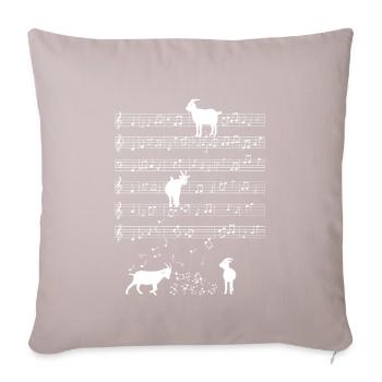 Goat Music Sheet Music Gift - Sofa pillowcase 17,3'' x 17,3'' (45 x 45 cm) - light taupe - Front