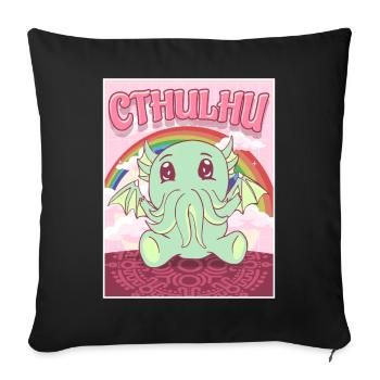 Kawaii Cthulhu Necronomicon Cthulhu Monster - Sofa pillowcase 17,3'' x 17,3'' (45 x 45 cm) - black - Front