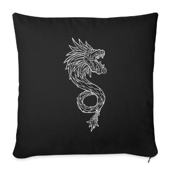 Quetzalcoatl Aztec Maya Feathered Snake - Sofa pillowcase 17,3'' x 17,3'' (45 x 45 cm) - black - Front