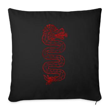 Quetzalcoatl Aztec Maya Feathered Snake - Sofa pillowcase 17,3'' x 17,3'' (45 x 45 cm) - black - Front