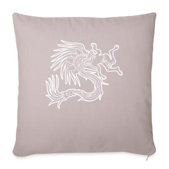 Quetzalcoatl Aztec Maya Serpent à plumes - Housse de coussin décorative 45 x 45 cm - taupe clair - Devant