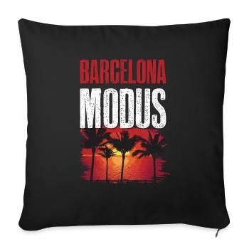 Barcelona Mode - Sofa pillowcase 17,3'' x 17,3'' (45 x 45 cm) - black - Front