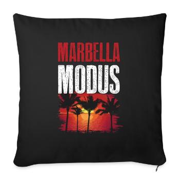 Marbella Mode - Sofa pillowcase 17,3'' x 17,3'' (45 x 45 cm) - black - Front