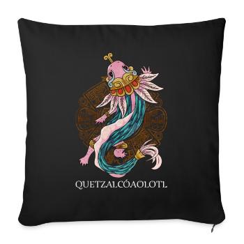 Quetzalcoatl Axolotl Ancient Aztec Serpent Ma - Sofa pillowcase 17,3'' x 17,3'' (45 x 45 cm) - black - Front