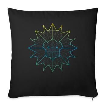 Quetzalcoatl Polygon Ancient Aztec Serpent Maya - Sofa pillowcase 17,3'' x 17,3'' (45 x 45 cm) - black - Front