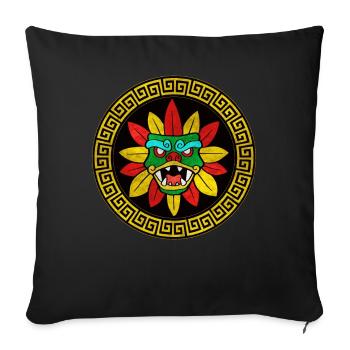Quetzalcoatl Aztecs Feathered Snake Maya Inca - Sofa pillowcase 17,3'' x 17,3'' (45 x 45 cm) - black - Front